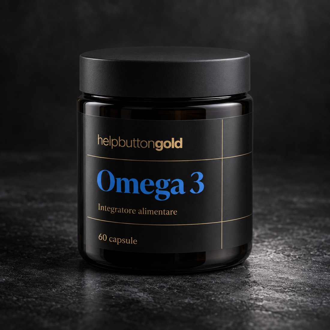 Barattolo di Omega 3, integratore alimentare, 60 capsule